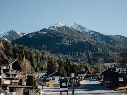 Ausblick vom Haus Sonja auf die Berge rund um Seefeld